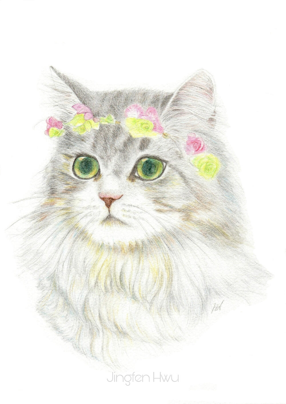 A Bohemian Princess With Flower Hair Garland by Jingfen Hwu